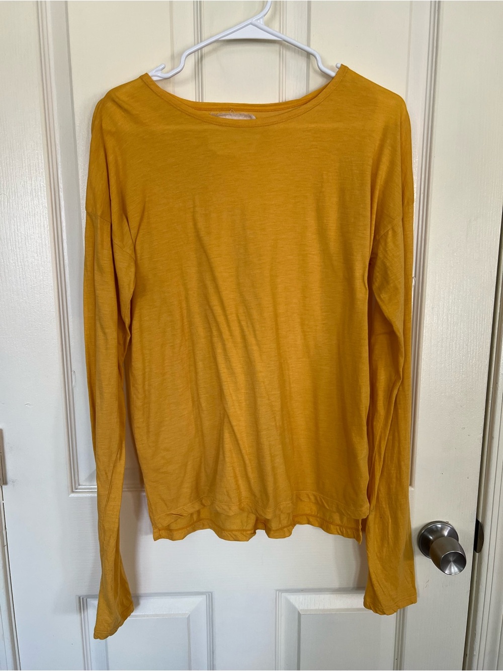 v::room Made in Japan Mustard Long Sleeve Tee Cotton Blend Minimalist